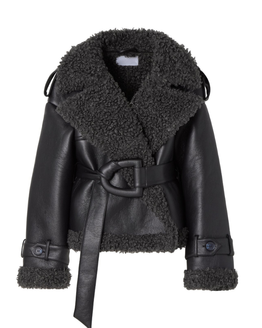 MIRA | Lederjacke mit Fell