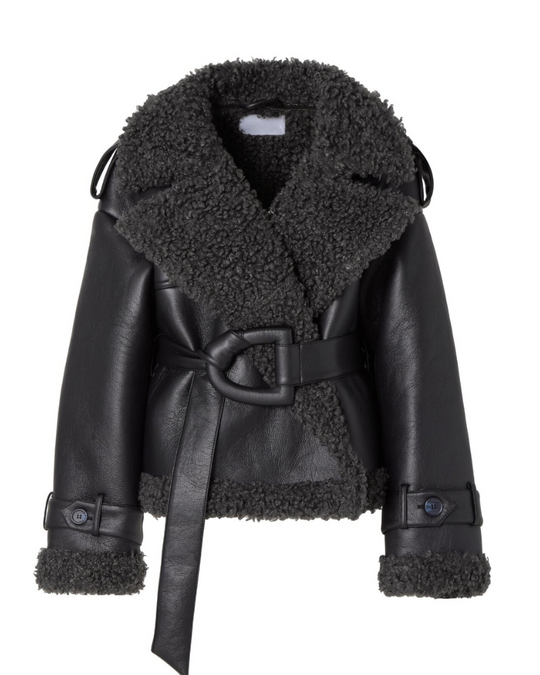 MIRA | Lederjacke mit Fell